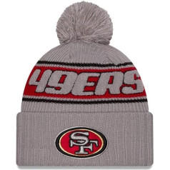 New Era NFL Sideline 2024 Bobble Hat American Football Team Logo Beanie Winter Hat Grey