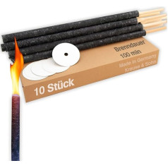 Krause & Sohn Torch High Quality 100 Minutes Burn Time - Top Quality - Wax Torch - Made in Germany