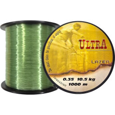 LAZER LINE ULTRA монофиламентная леска 1000 м DIA 0,35 мм тест 10,5 кг зеленая леска - карп щука судак рыбалка - спиннер рыбалка - донная рыбалка - монофилам