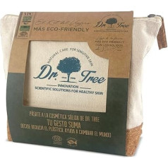 Dr. Tree The Traveller's Kit Увлажняющий шампунь + Отшелушивающий гель для душа + Бамбуковая мыльница + Эко-сумка для туалетных принадлежностей | 75г + 120г