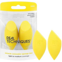 Real Techniques Miracle Concealer Sponge, спонж для смешивания жидкого и кремового консилера, удлиненная форма для точного нанесения под глаза и на узкие уча