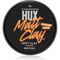 Матовая глина HUX - незаменимый продукт для коротких стрижек - обеспечивает низкий уровень блеска и сильную фиксацию 3 унции