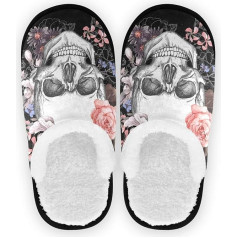 Mnsruu череп тапочки нескользящие домашние отель спа спальня путешествия тапочки для мужчин и женщин