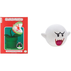 BDP Paladone Piranha Plant Lamp with Flexible Head, Nintendo Fans, высота 33 см, USB-Powered, Plastic, Red/Green, высота 33 см и Super Mario Bros 3-D Boo Light - работает от батареек, официальный продук