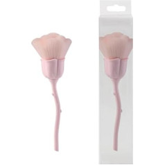 AKOAK 1 Pack Rose Flower Design Nail Art Cleaner Brush Multifunctional Blush Brush Powder Brush Beauty Manicure Tool Gel Nail Care Accessories (Light Pink)