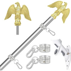 NQ Открытый дом флагшток с орлом вложение, нержавеющая сталь флагшток с держатель флагштока, дом флагшток набор для крыльца, открытый флагш