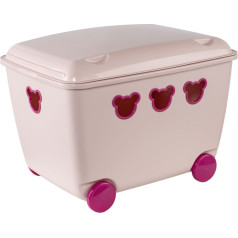 Корзина для игрушек 55 л Тедди розовая