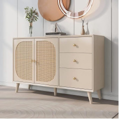 Merax Сервант Кухонный шкаф Гостиная Буфет Шкаф Кухонная мебель Прихожая Шкаф Хранение Сервант ТВ Стол с дверцами и ящиками Сервант с больши