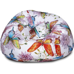 Ecopuf Sakwa Fantasy Bean Bag, из полиэстера, 90 x 50 см, стильная мебель для гостиной для детей и взрослых, кресло-мешок с наполнителем из полистирола (EPS би