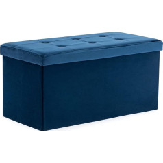 Hnnhome Бархатная скамейка для сидения оттоманка Сундук для игрушек с крышкой складной сундук для хранения для гостиной спальни 82 x 40 x 40 см тем