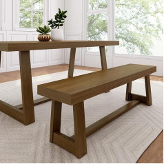 ‎Plank+Beam Maxwood Furniture 1524mm Farmhouse Dining Bench Pecan Wire Brushed