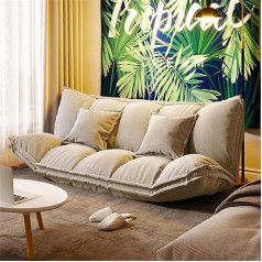 Usmask Ленивый диван, регулируемый напольный коврик, складной диван-кровать, 5-сторонний регулируемый напольный шезлонг с 2 подушками, ленивый