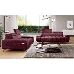 All4All Комплект диванов 3+2 Мягкий комплект для гостиной 2-местный 3-местный стеганый промышленный Функция релаксации 11 (3+2)