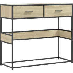 ‎Vidaxl vidaXL Sonoma Console Table, 90 x 35 x 80 см, материал дерево, стол, приставной стол, стол для коридора, стол для прихожей, диванный стол, стол для прихоже