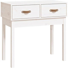 Vidaxl Консольный стол белый 76,5 x 40 x 75 см из массива сосны