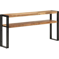 Makastle Винтажный консольный стол, консольный стеллаж с 2 полками, стол для прихожей, декоративный стол, сервант, узкий диванный стол, деревянн