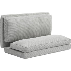 Vevor Раскладной диван-кровать 3 в 1 с 2 подушками и моющимся чехлом, трансформируемый диван-кровать 25D Memory Foam для гостиной, спальни, светло-серы