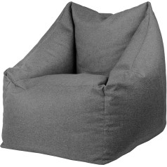 Chilly Pilley Кресло Bean Bag, подушка для сидения, напольная подушка, садовая подушка со спинкой (серая)