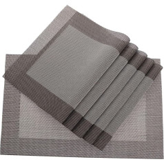 Cabilock Изолированный коврик для сушки посуды Coaster Drying Mat Heat Cushion Carpet Oven Chest of Drawers Place Mats for Kitchen Table Solar Black PVC Pack of 6