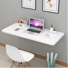 Generisch Сверхпрочный настенный складной стол Small Space White 60x50cm Идеально подходит для кухни, прачечной, ресторана