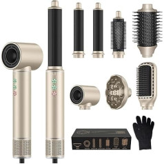 Набор стайлеров для волос 7 в 1, 110 000 об/мин, фен-щетка с диффузором, щетка для горячего воздуха, автоматический утюжок для завивки, утюжок для