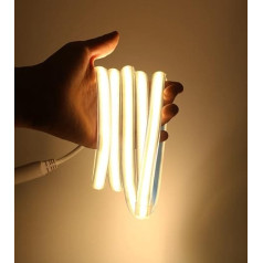 pcning Супер яркая светодиодная лента 230 В COB 280 LED/м IP67 Водонепроницаемая 2 м 3000 К Теплая белая лента (теплый белый, 2)