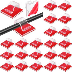 Namalu Pack of 240 Outdoor Cable Clips Self-Adhesive Light Clips Wire Organiser Holder R Shape Cable Management Clips for Christmas Table Wall Light Strips Fairy Lights Decoration (Clear, L)