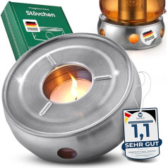 Neighbour's Friend® Large Scratch-Free Tea Warmer for All Teapots Made of Glass Porcelain Cast Iron Clay - 2-Piece Tea Cosy Made of Stainless Steel - Tea Warmer for All Sizes - Tea Light Warmer