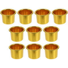 Garneck Kerzenhalter, Kerzenhalter, декоративный Kerzen, Kerzenständer, Weihnachtskerzen, Stabkerzenhalter, Kerzenhalter, Kerzenhalter, Kerzenhalter, Tempelkerzenhalter, goldenes Aluminium, 10 Stück