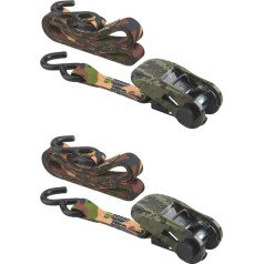 THIRARD - 2 Pack 5M Ratchet Tie Down Straps S-Hook Camouflage