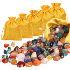 Пакет из 300 разноцветных камней для семьи, 5 наборов драгоценных камней, полудрагоценные камни разных форм, 9-12 мм, счастливые камни для семь