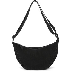 Jiliyote Crossbody Bag Crescent Moon Bag Women's Crescent Moon Bag Shoulder Bag Cord Women's Crossbody Bag Women's Cord Shoulder Bag for Work Shopping School Work Shopping