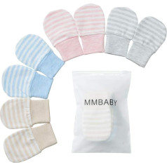 Перчатки для новорожденных Mmbaby, детские перчатки из хлопка, не царапающиеся варежки, 4 пары