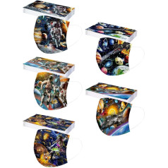 Wtinfer Pack of 50/100 Face Mask Детские одноразовые 3-х слойные маски для защиты рта и носа Многофункциональный шарф-бандана Пылезащитный чехол для рта 