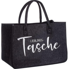 Brandsseller Сумка из войлока XXL около 49 x 34 x 27 см | Сумка для отдыха из войлока | Практичная сумка для покупок | Сумка для покупок с вышитыми буквами