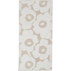 Marimekko Unikko Махровое полотенце хлопок (бежевый) - Полотенца с цветочным узором - 71,1 x 50,8 см