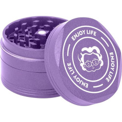 Granny's Premium Grinder с керамическим покрытием, бритвенно-острая терка, диаметр 63 мм, набор из 4 частей, включает толкатель для пыльцы, керамическую 