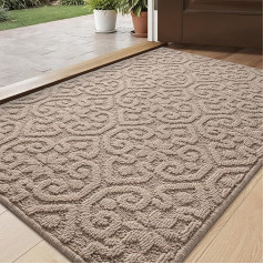 DEXI Dirt Trapper Mat 44 x 76 см, нескользящий коврик, моющийся дверной коврик, впитывающий дверной коврик для входа, входной двери, патио, прихожей, беж