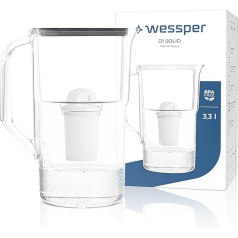 Wessper Кувшин-фильтр для воды 2,8 л, графин для воды со светодиодным счетчиком, графин с классическим фильтром, фильтр для воды с активированны