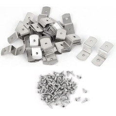 TOP-VIGOR 50шт Металл Z Форма Фото Картина Кронштейны Рамки Скобы с Винтами 40мм x 13мм x 11мм