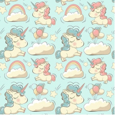 100% Хлопок Детская ткань с рисунком единорога для рукоделия и шитья, продается по метру