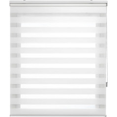 Рулонная штора Uniestor basic duo день и ночь кремовая двойная рулонная штора 140 x 250 см (ширина x длина). Размер ткани 137 x 245 см. Оконная рулонная штора 