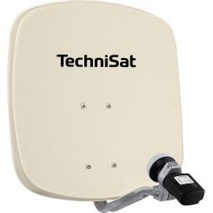 Спутниковая чаша TechniSat DIGIDISH 45 на 1 пользователя (Малая спутниковая система 45 см - полный комплект с настенным креплением, Satfinder V/H-LNB и накладн