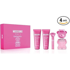 Moschino Moschino Toy 2 Bubble Gum for Women 4 Piece Gift Set 3.4 oz EDT Spray, 0.33 oz EDT Spray, 3.4 oz Body Lotion, 3.4 oz Bath and Shower Gel