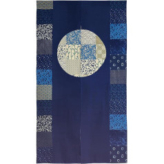 Akari Гобелен Noren Межкомнатная перегородка Дверная штора Ширина 80 x 150 см Темно-темно-синий