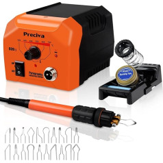 Набор утюгов для выжигания Preciva с 20 наконечниками, регулируемая температура 250 - 750 °C, ручка для выжигания по дереву, коже и пробке