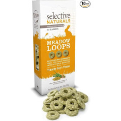 Selective Naturals Meadow Loops Timothy Hay & Thyme For Rabbits 2.8-Oz - Pack of 10