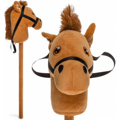MIJOMA Hobby Horse - Мягкая плюшевая лошадь - Идеально подходит для верховой езды и ролевых игр - Высокое качество изготовления - Около 78 см (коричнев