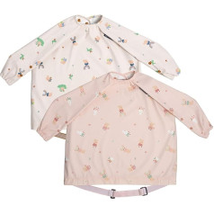 BIBaDO Нагрудник с длинным рукавом для младенцев и малышей 6-36 месяцев Светодиодные нагрудники для отлучения от груди Легко вытираются мягкие