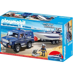Playmobil 5187 City Action Полицейский грузовик со скоростным катером